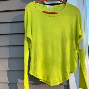 Rag & Bone Neon Yellow Long Sleeve Tee